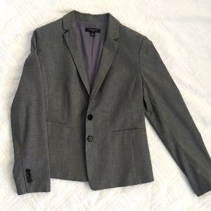 Ann Taylor suit jacket 6 petite charcoal gray